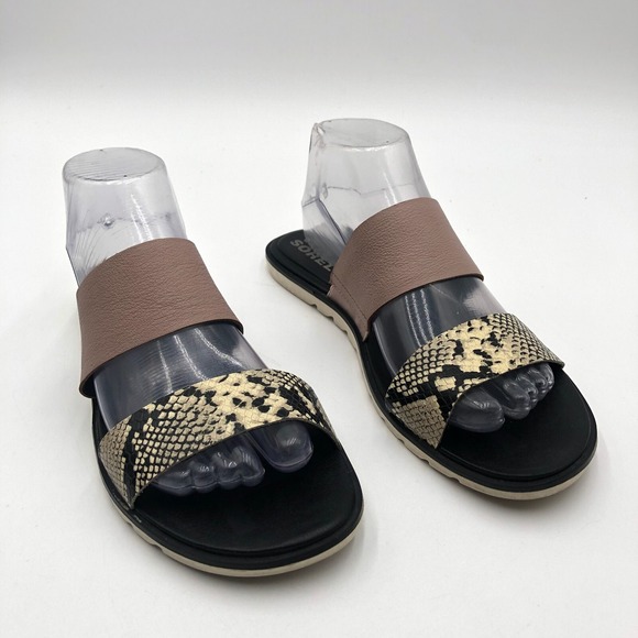 Sorel Shoes - Sorel Ella II Slide Sandals Women's 8 Mauve Pink Leather Slip On Comfort Shoes